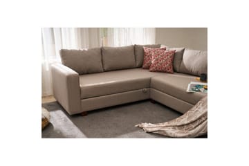 Sufian Soffa med Schäslong 4-sits - Beige - Möbler - Soffa - Bäddsoffa - Hörnbäddsoffa