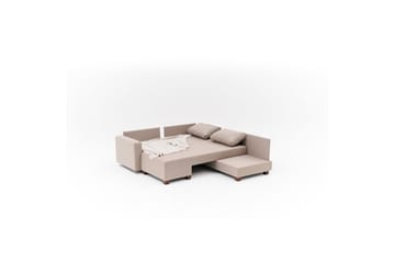 Sufian Soffa med Schäslong 4-sits - Beige - Möbler - Soffa - Bäddsoffa - Hörnbäddsoffa