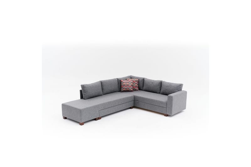 Sufian Soffa med Schäslong 4-sits - Grafitgrå - Möbler - Soffa - Bäddsoffa - Hörnbäddsoffa