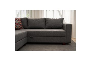 Sufian Soffa med Schäslong 4-sits - Grafitgrå - Möbler - Soffa - Bäddsoffa - Hörnbäddsoffa