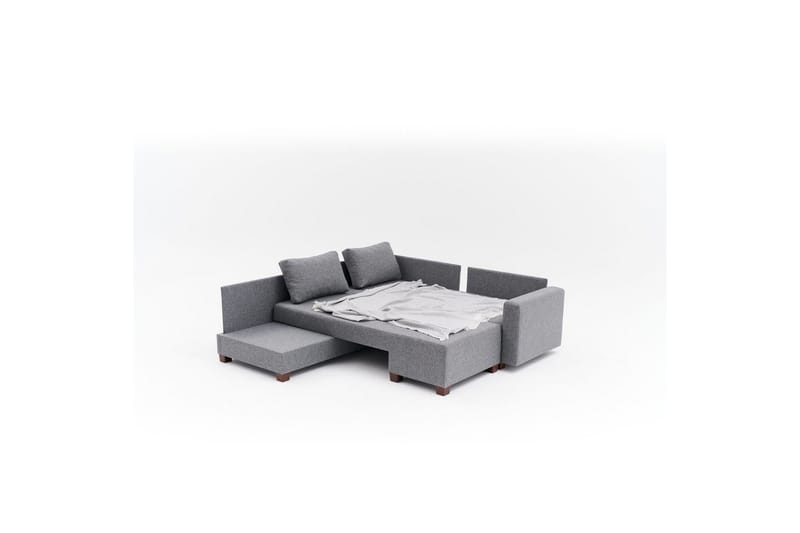Sufian Soffa med Schäslong 4-sits - Grafitgrå - Möbler - Soffa - Bäddsoffa - Hörnbäddsoffa