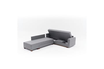 Sufian Soffa med Schäslong 4-sits - Grafitgrå - Möbler - Soffa - Bäddsoffa - Hörnbäddsoffa