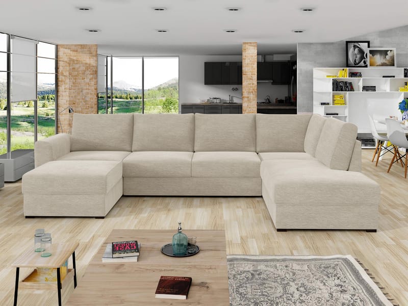 Taberk 5-sits U-Soffa med Divan Vänster - Möbler - Soffa - Bäddsoffa - Hörnbäddsoffa