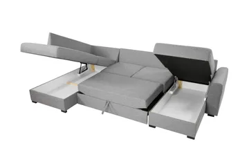 Taberk Bäddsoffa med Divan och Schäslong 4-sits - Beige - Möbler - Soffa - Bäddsoffa - Bäddsoffa divan
