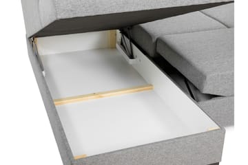 Taberk Bäddsoffa med Divan och Schäslong 4-sits i Bouclé - Rosa - Möbler - Soffa - Bäddsoffa - Bäddsoffa divan