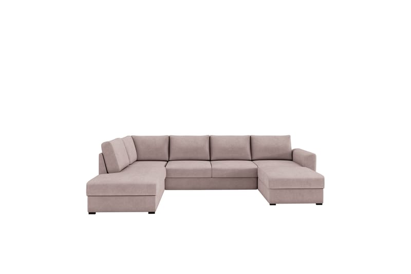Taberk Bäddsoffa med Divan och Schäslong 4-sits - Rosa - Möbler - Soffa - Bäddsoffa - Bäddsoffa divan