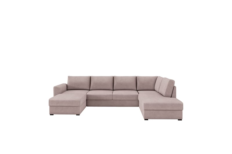 Taberk Bäddsoffa med Divan och Schäslong 4-sits, Rosa