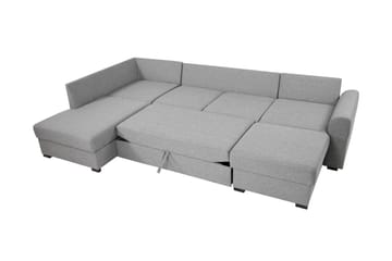 Taberk Bäddsoffa med Divan och Schäslong 4-sits - Rosa - Möbler - Soffa - Bäddsoffa - Bäddsoffa divan
