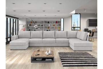 Taberk Bäddsoffa med Divan och Schäslong 5-sits - Grå - Möbler - Soffa - Bäddsoffa - Bäddsoffa divan