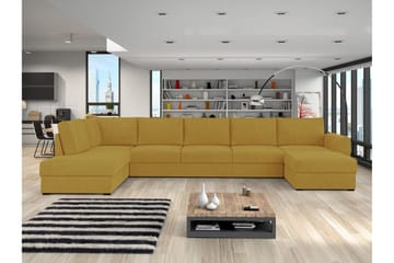 Taberk Bäddsoffa med Divan och Schäslong 5-sits - Gul - Möbler - Soffa - Bäddsoffa - Bäddsoffa divan