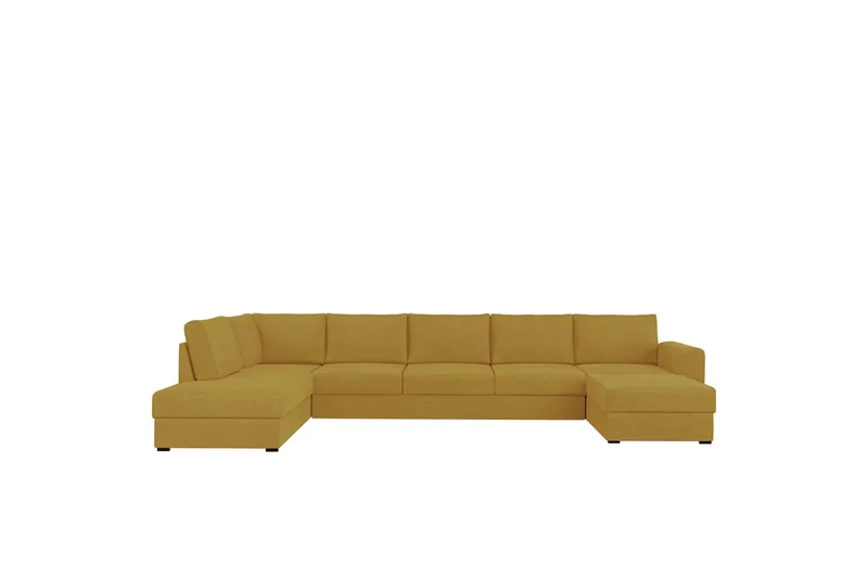 Taberk Bäddsoffa med Divan och Schäslong 5-sits - Gul - Möbler - Soffa - Bäddsoffa - Bäddsoffa divan