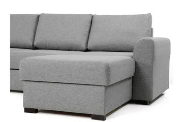 Taberk Bäddsoffa med Divan och Schäslong 5-sits i Chenille - Blå - Möbler - Soffa - Bäddsoffa - Bäddsoffa divan