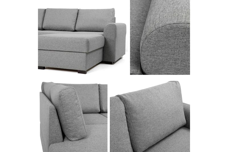 Taberk Bäddsoffa med Divan och Schäslong 5-sits - Rosa - Möbler - Soffa - Bäddsoffa - Bäddsoffa divan