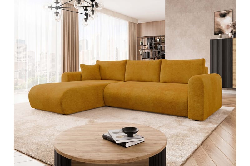 Tacon Bäddsoffa m. Divan 3-sits - Gul - Möbler - Soffa - Bäddsoffa - Bäddsoffa divan