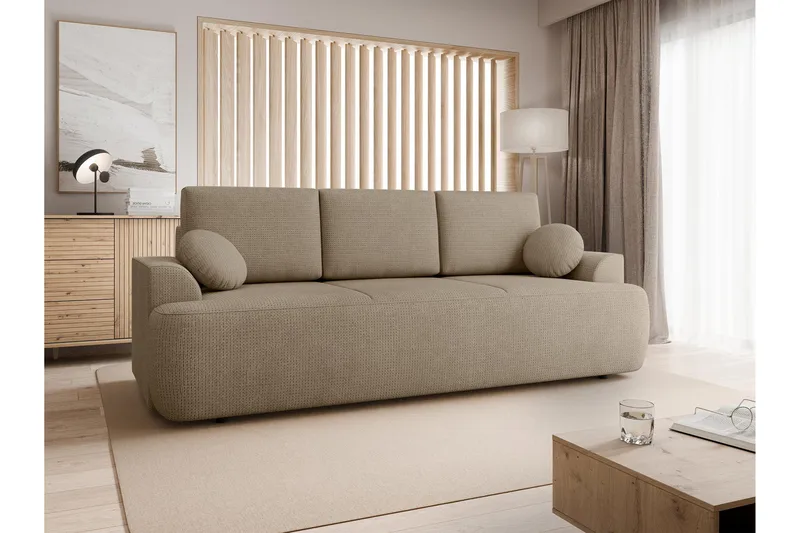 Terros Bäddsoffa 3-sits - Brun - Möbler - Soffa - Bäddsoffa - 3 sits bäddsoffa