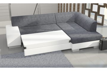 Tietaz Bäddsoffa med Divan - Grå/Svart - Möbler - Soffa - Bäddsoffa - Bäddsoffa längsbäddad