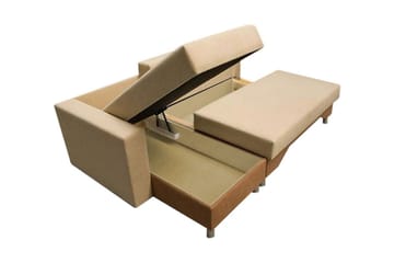 Tom Divanbäddsoffa 215x133x72 cm - Beige/Brun/Vit - Möbler - Soffa - Bäddsoffa - Bäddsoffa divan