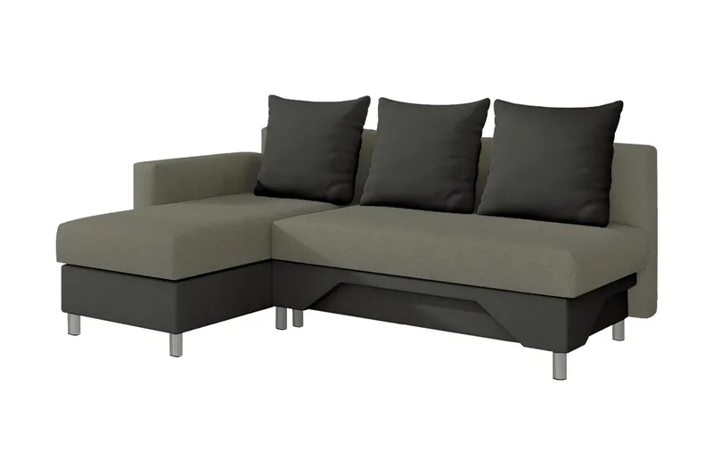 Tom Divanbäddsoffa 215x133x72 cm, Beige/Grå