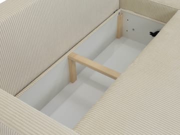 Toren Bäddsoffa med förvaring och Divan Höger - Beige - Möbler - Soffa - Bäddsoffa - Bäddsoffa divan