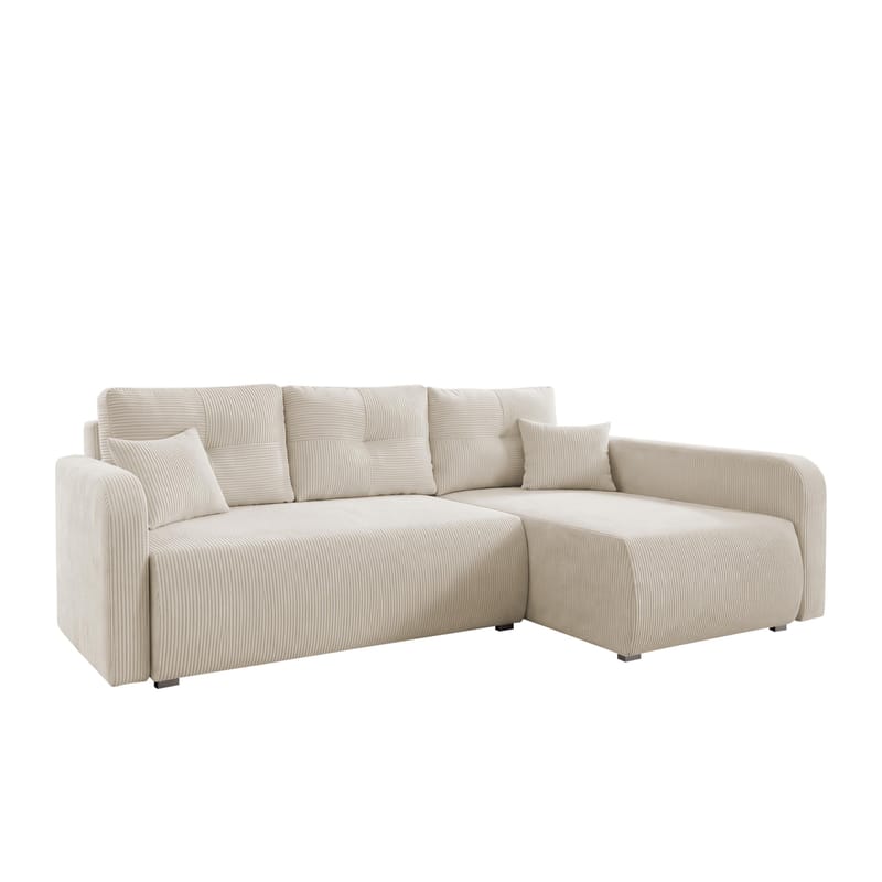 Toren Bäddsoffa med förvaring och Divan Höger - Beige - Möbler - Soffa - Bäddsoffa - Bäddsoffa divan