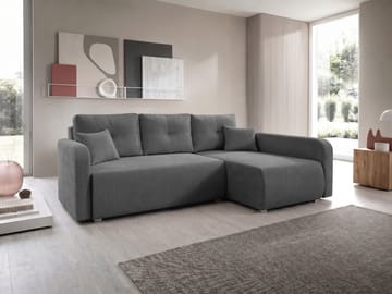 Toren Bäddsoffa med förvaring och Divan Höger - Grå - Möbler - Soffa - Bäddsoffa - Bäddsoffa divan