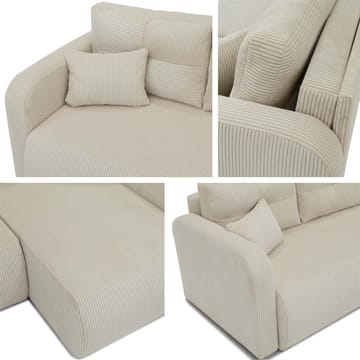 Toren Bäddsoffa med förvaring och Divan Höger - Ljusgrå - Möbler - Soffa - Bäddsoffa - Bäddsoffa divan