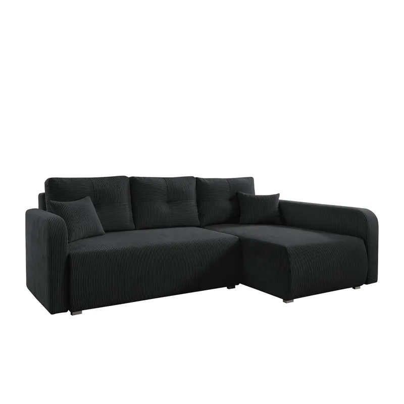 Toren Bäddsoffa med förvaring och Divan Höger - Svart - Möbler - Soffa - Bäddsoffa - Bäddsoffa divan