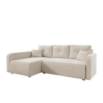 Toren Bäddsoffa med förvaring och Divan Vänster - Beige - Möbler - Soffa - Bäddsoffa - Bäddsoffa divan