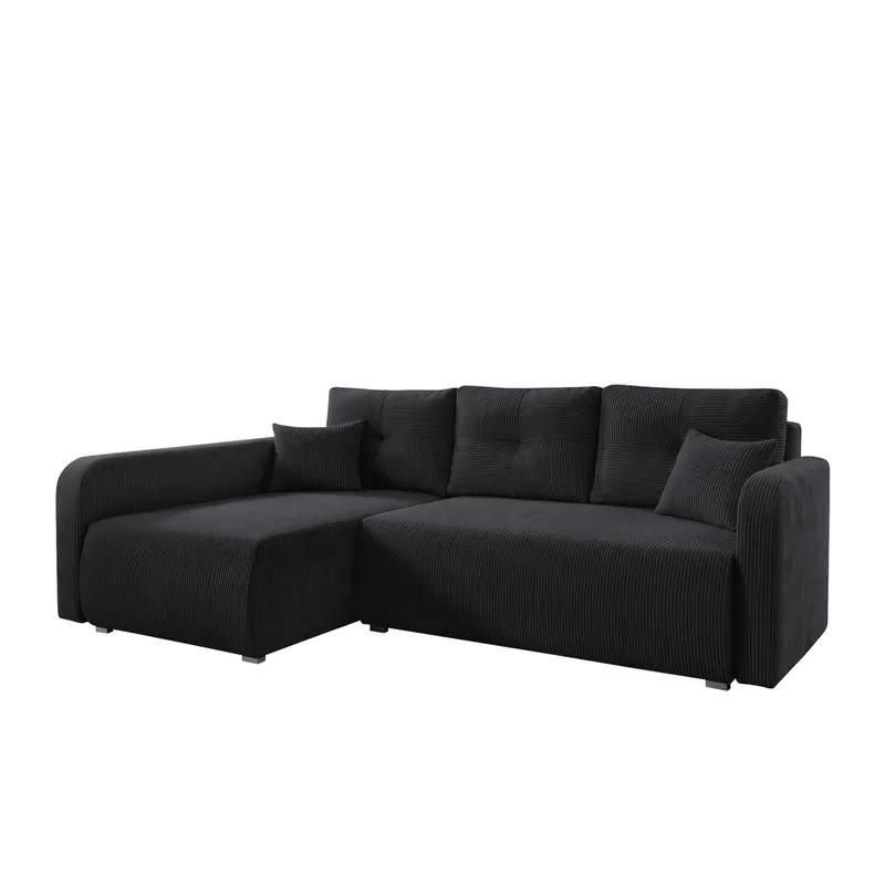 Toren Bäddsoffa med förvaring och Divan Vänster - Svart - Möbler - Soffa - Bäddsoffa - Bäddsoffa divan