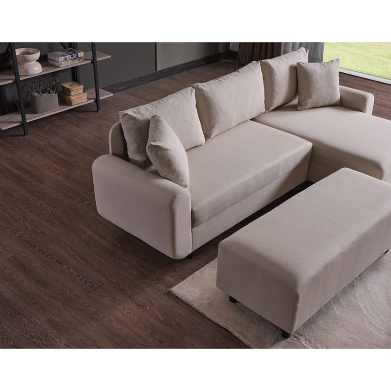 Torlan 3-sits Hörnbäddsoffa - Beige - Möbler - Soffa - Bäddsoffa - Bäddsoffa divan