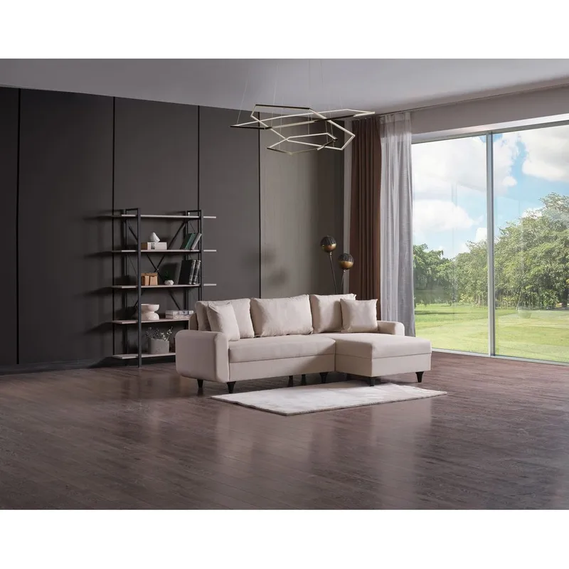 Torlan 3-sits Hörnbäddsoffa, Beige