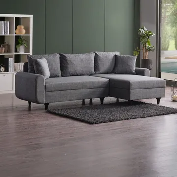 Torlan 3-sits Hörnbäddsoffa - Grå - Möbler - Soffa - Bäddsoffa - Bäddsoffa divan