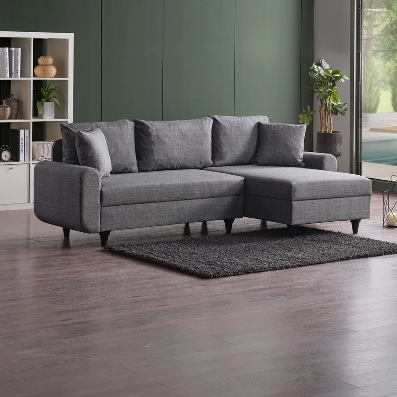 Torlan 3-sits Hörnbäddsoffa - Grå - Möbler - Soffa - Bäddsoffa - Bäddsoffa divan
