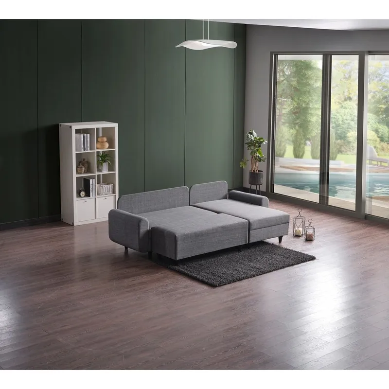 Torlan 3-sits Hörnbäddsoffa - Grå - Möbler - Soffa - Bäddsoffa - Bäddsoffa divan