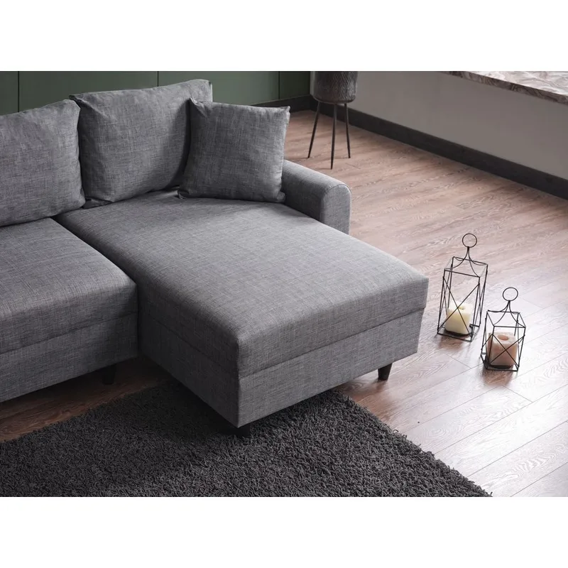 Torlan 3-sits Hörnbäddsoffa - Grå - Möbler - Soffa - Bäddsoffa - Bäddsoffa divan