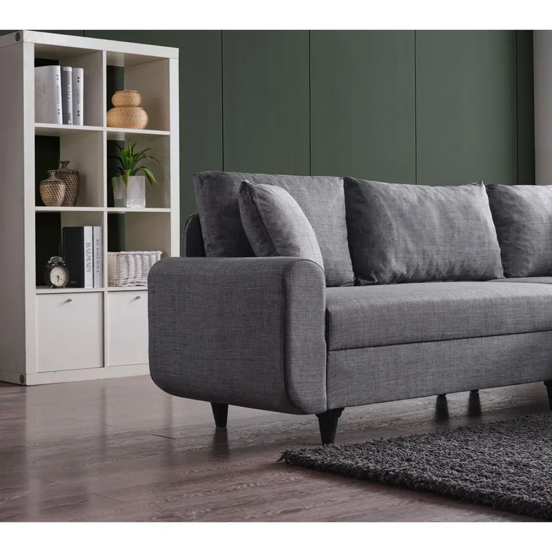 Torlan 3-sits Hörnbäddsoffa - Grå - Möbler - Soffa - Bäddsoffa - Bäddsoffa divan