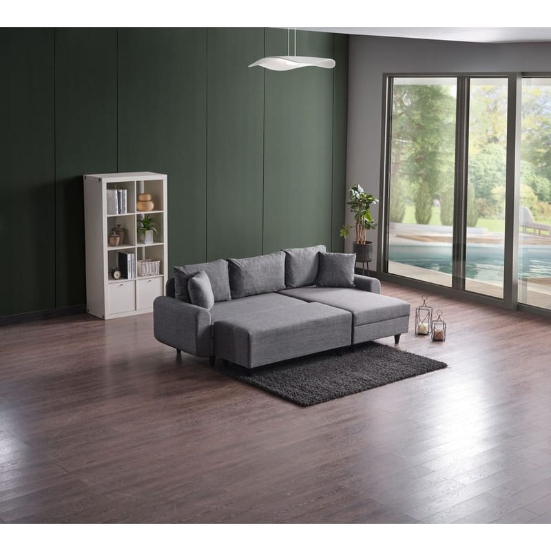 Torlan 3-sits Hörnbäddsoffa - Grå - Möbler - Soffa - Bäddsoffa - Bäddsoffa divan