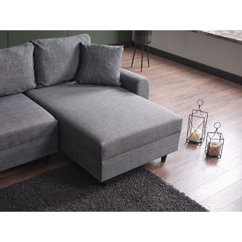 Torlan 3-sits Hörnbäddsoffa - Grå - Möbler - Soffa - Bäddsoffa - Bäddsoffa divan