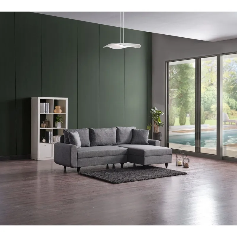 Torlan 3-sits Hörnbäddsoffa - Grå - Möbler - Soffa - Bäddsoffa - Bäddsoffa divan