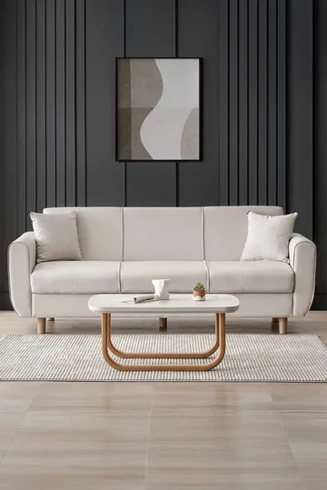 Torlan 3-sits Soffa - Beige - Möbler - Soffa - Bäddsoffa - 3 sits bäddsoffa