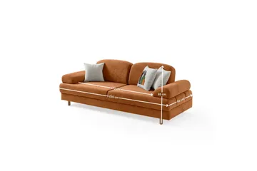 Torrelis Bäddsoffa 3-sits - Terrakotta - Möbler - Soffa - Bäddsoffa - 3 sits bäddsoffa