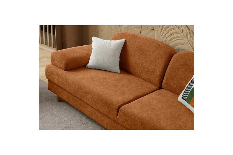 Torrelis Bäddsoffa 3-sits - Terrakotta - Möbler - Soffa - Bäddsoffa - 3 sits bäddsoffa