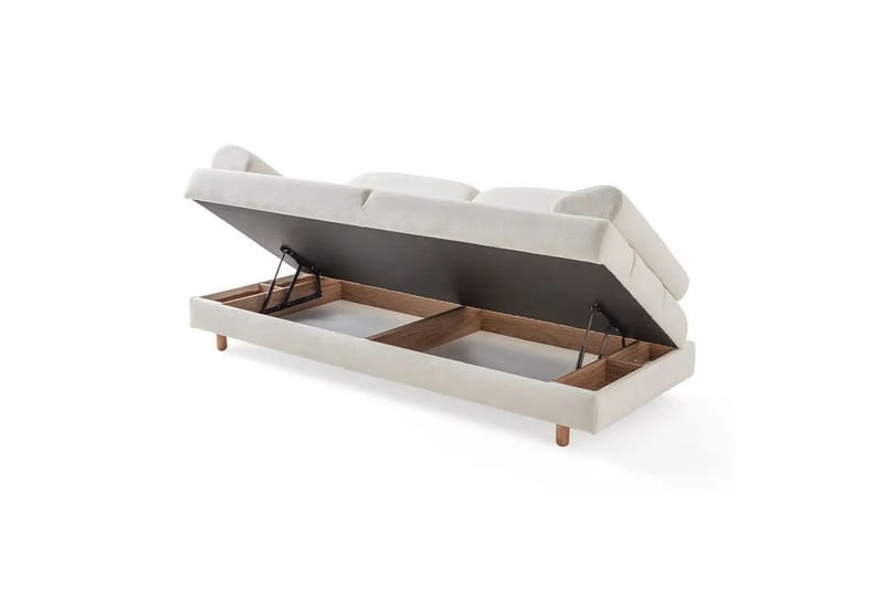 Torrelis Bäddsoffa 3-sits - Vit - Möbler - Soffa - Bäddsoffa - 3 sits bäddsoffa