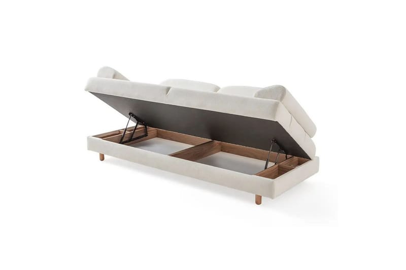 Torrelis Bäddsoffa 3-sits - Vit - Möbler - Soffa - Bäddsoffa - 3 sits bäddsoffa