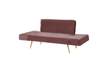 Touya 2-sits Fällbar Bäddsoffa 75x187 cm i Sammet - Rosa - Möbler - Soffa - Bäddsoffa - 2 sits bäddsoffa