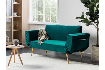 Touya Bäddsoffa 2-sits - Guld/Grön - Möbler - Soffa - Bäddsoffa - 2 sits bäddsoffa