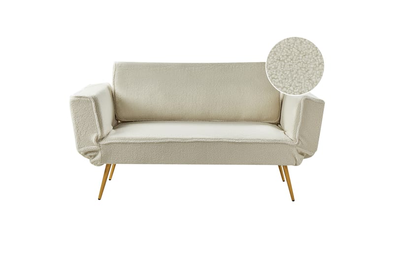 Touya Bäddsoffa 2-sits - Guld/Vit - Möbler - Soffa - Bäddsoffa - 2 sits bäddsoffa