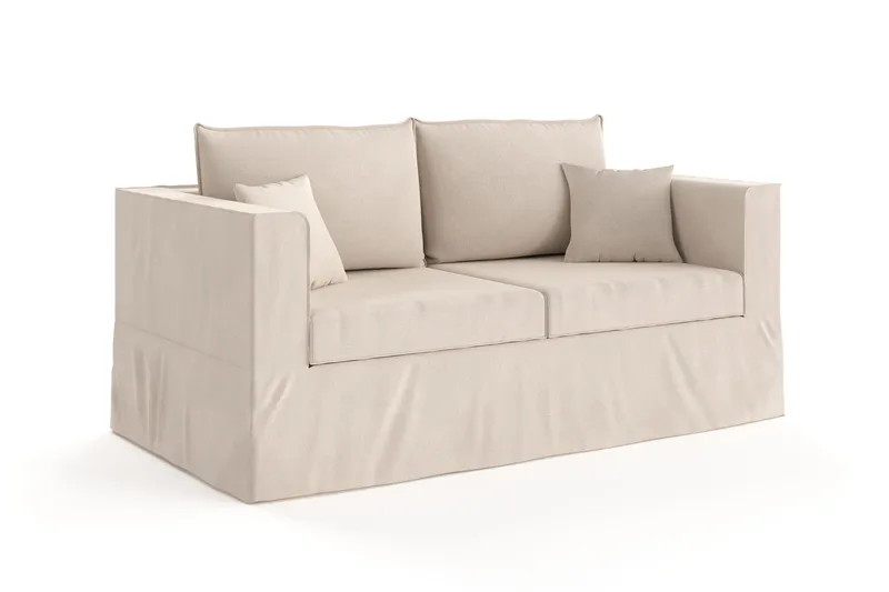 Travstad 3-sits Bäddsoffa i Chenille - Beige - Möbler - Soffa - Bäddsoffa - 3 sits bäddsoffa