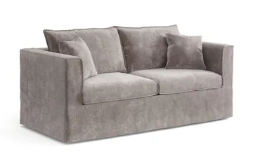 Travstad 3-sits Bäddsoffa i Chenille frammåtbäddad - Grå - Möbler - Soffa - Bäddsoffa - Framåtbäddad bäddsoffa