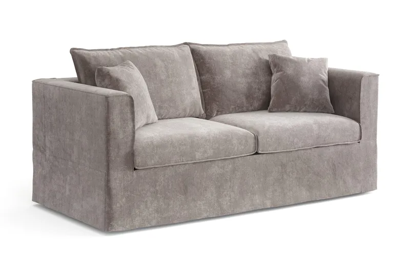 Travstad 3-sits Bäddsoffa i Chenille frammåtbäddad - Grå - Möbler - Soffa - Bäddsoffa - Framåtbäddad bäddsoffa